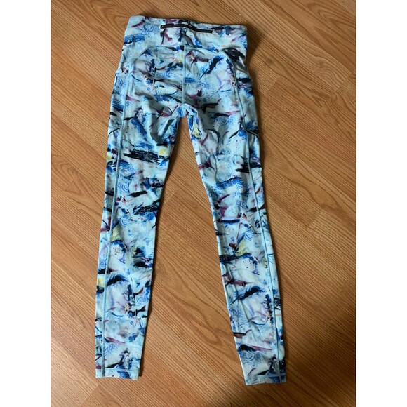 Lululemon  Speed Full Length Pull-On Leggings Pants Tie Dye  size 4 - Picture 6 of 6